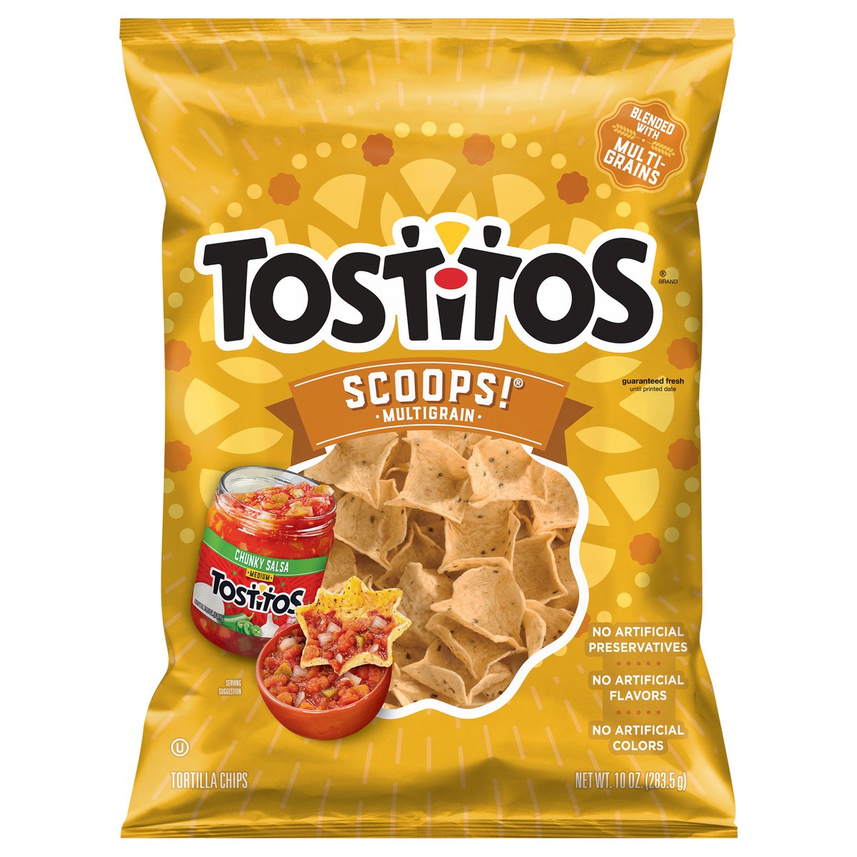 slide 1 of 3, Tostitos Scoops Tortilla Chips Multigrain 10 Oz, 10 oz