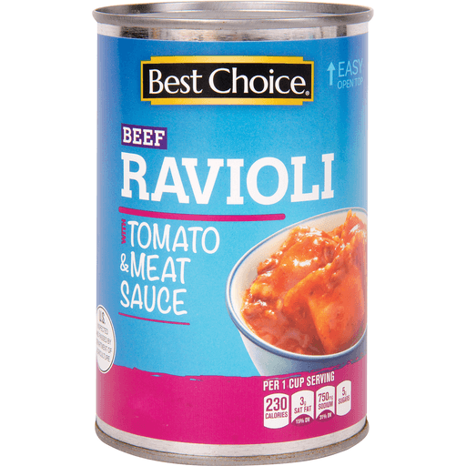 slide 1 of 1, Best Choice Beef Ravioli in Tomato Meat Sauce, 15 oz