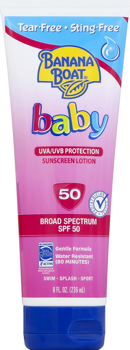 slide 2 of 2, Banana Boat Baby Tear Free Sunscreen Lotion SPF 50, 8 oz