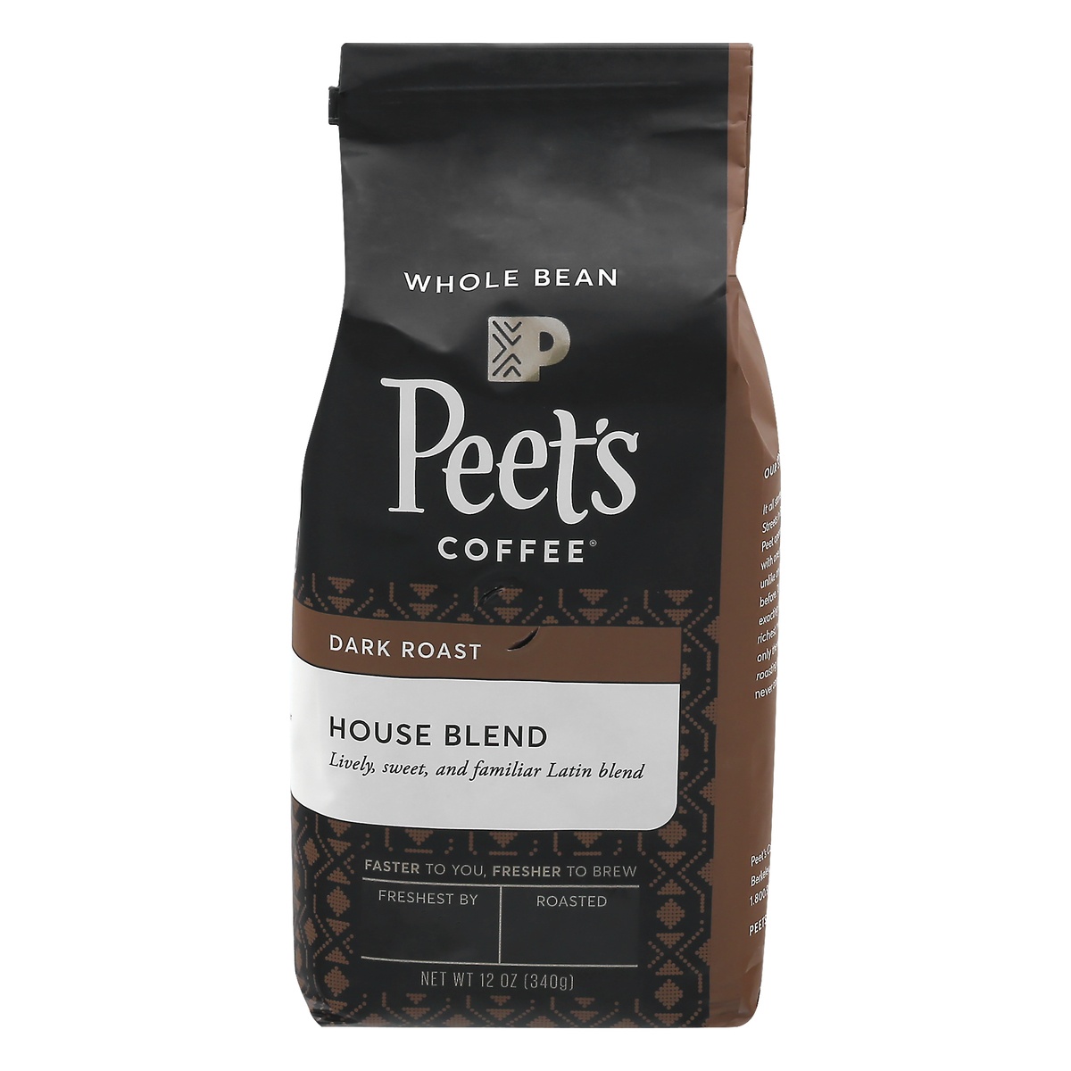 slide 1 of 6, Peet's Coffee Peet's House Blend Dark Roast Whole Bean Coffee - 10.5oz, 12 oz