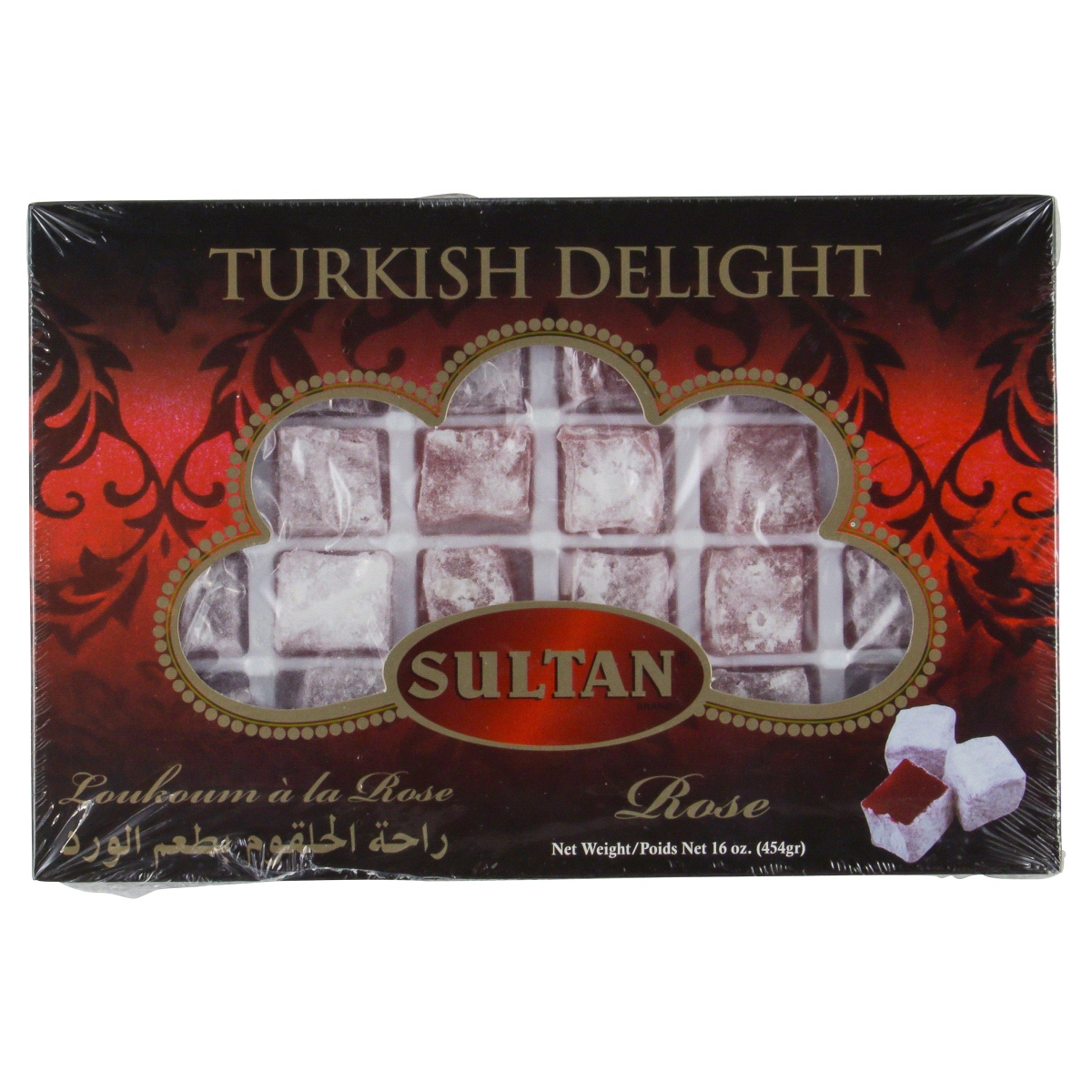 slide 1 of 2, Sultan Turkish Delight, Rose, 16 oz