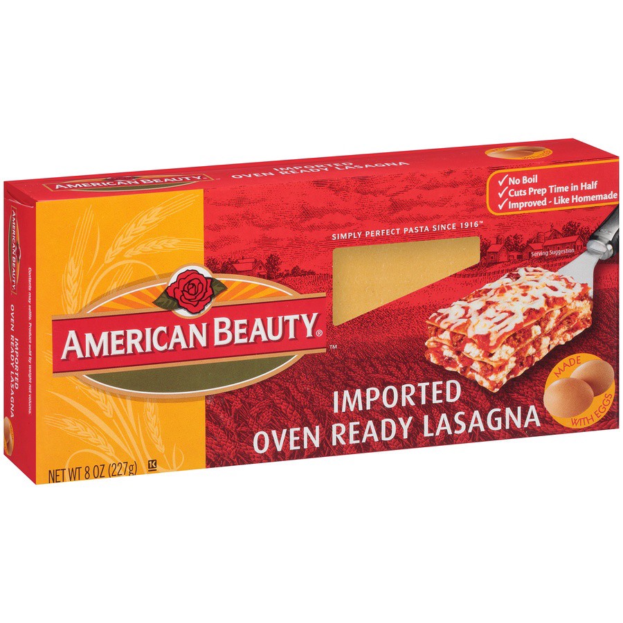 slide 2 of 8, American Beauty Oven Ready Lasagna, 8 oz