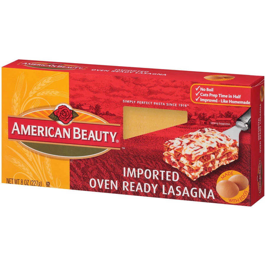 slide 3 of 8, American Beauty Oven Ready Lasagna, 8 oz