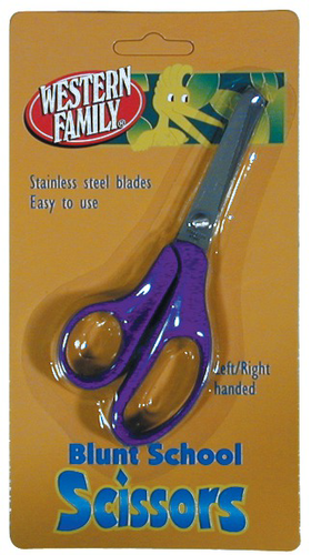 slide 1 of 1, Western Family Blunt School Scissors, 1 ct