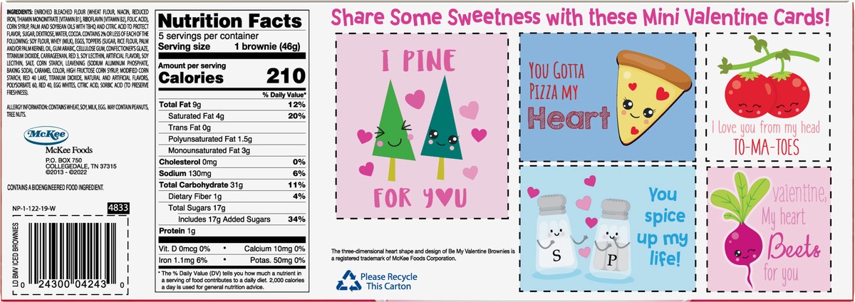 slide 2 of 7, Little Debbie Snack Cakes, Little Debbie Family Pack Valentine Brownies, 5 ct