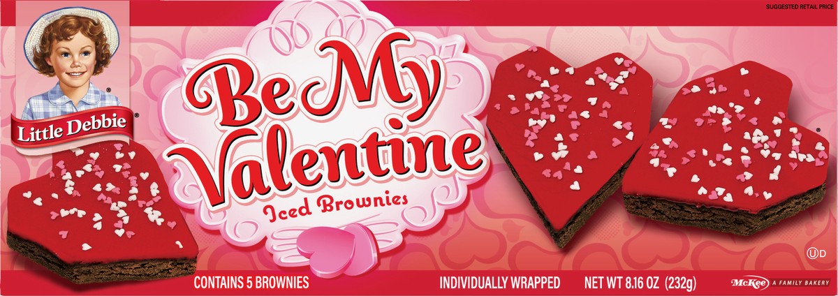 slide 5 of 7, Little Debbie Snack Cakes, Little Debbie Family Pack Valentine Brownies, 5 ct