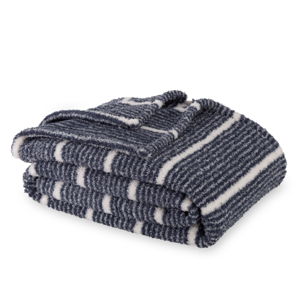 slide 9 of 13, BERKSHIRE BLANKET Berkshire Printed Retro Comfort Plush Throw Navy, 50 in x 70 in, 1 ct