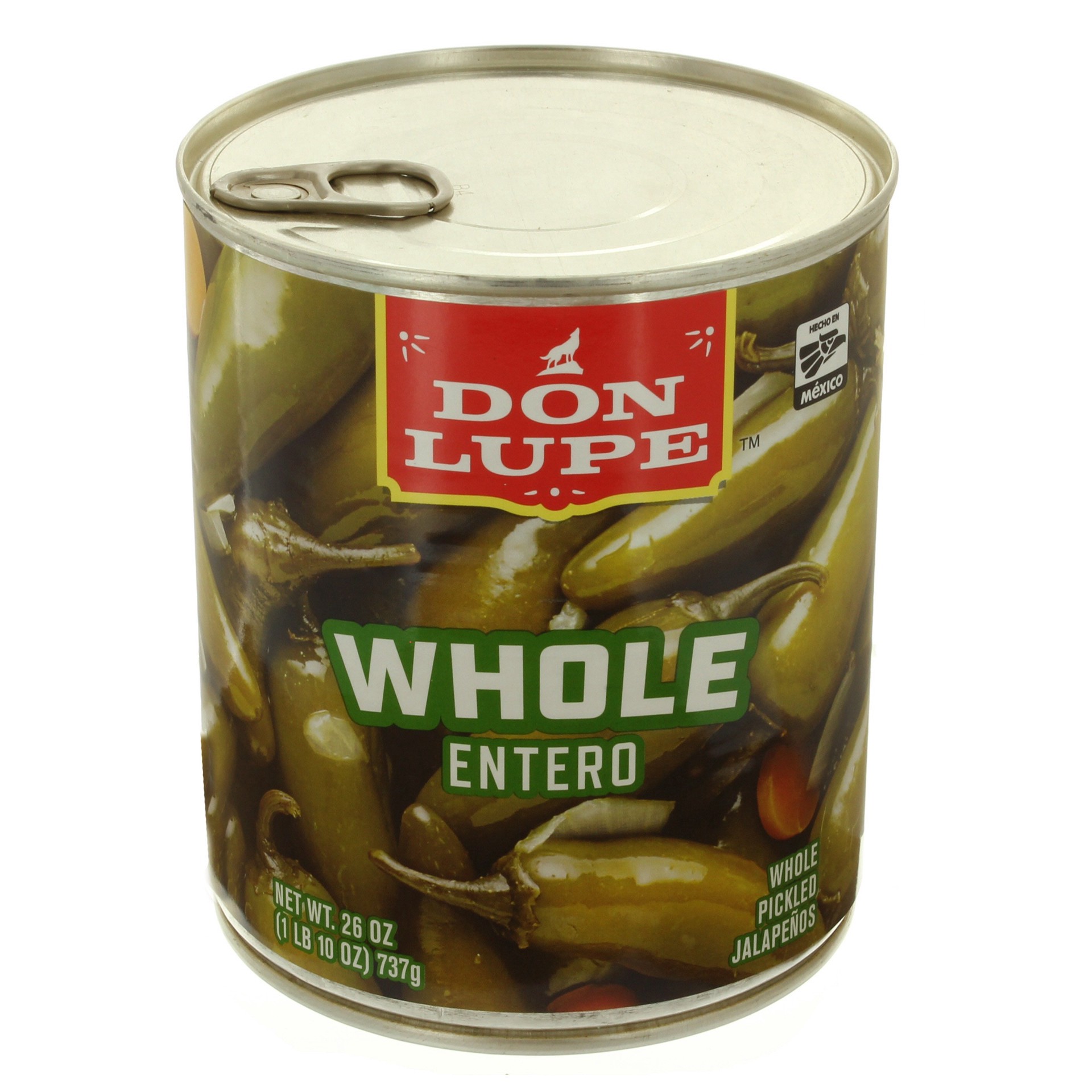 slide 1 of 1, Don Lupe Whole Pickled Jalapenos, 26 oz