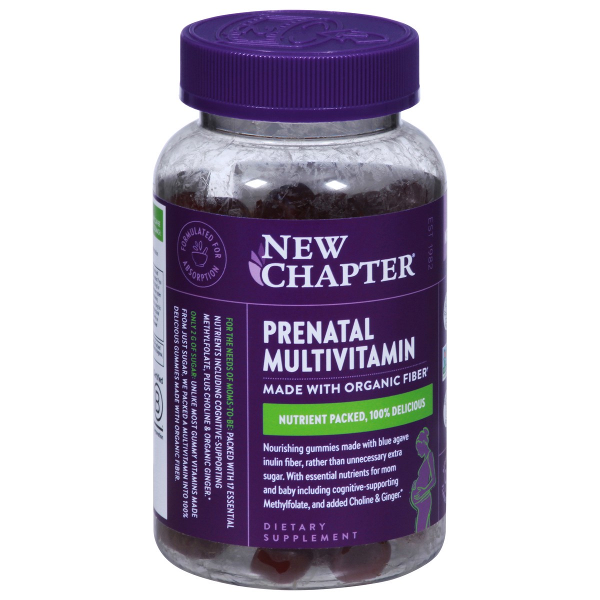 slide 5 of 12, New Chapter Berry Citrus Prenatal Multivitamin 90 Gummies, 90 ct