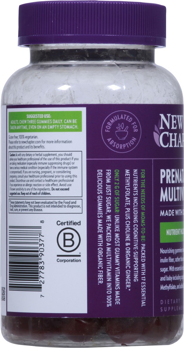 slide 6 of 12, New Chapter Berry Citrus Prenatal Multivitamin 90 Gummies, 90 ct