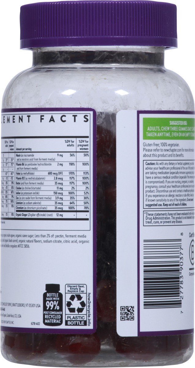 slide 7 of 12, New Chapter Berry Citrus Prenatal Multivitamin 90 Gummies, 90 ct