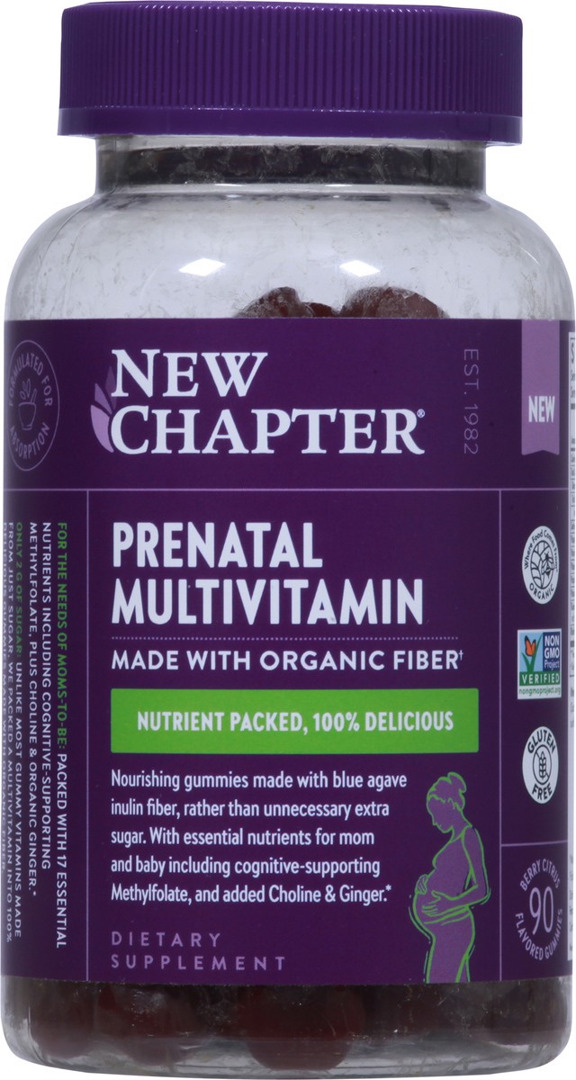 slide 3 of 12, New Chapter Berry Citrus Prenatal Multivitamin 90 Gummies, 90 ct