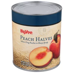 Hy-vee Yellow Cling Peach Halves In Heavy Syrup