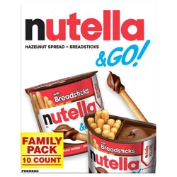 Nutella & Go! Hazelnut Spread + Breadsticks Family Pack 10 ea