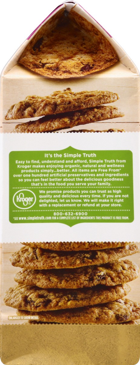 slide 3 of 4, Simple Truth Thin & Crispy Oatmeal Raisin Cookies, 7 oz