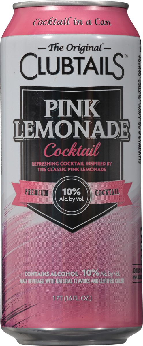 slide 6 of 9, Clubtails Cocktail, Pink Lemonade, 16 fl oz