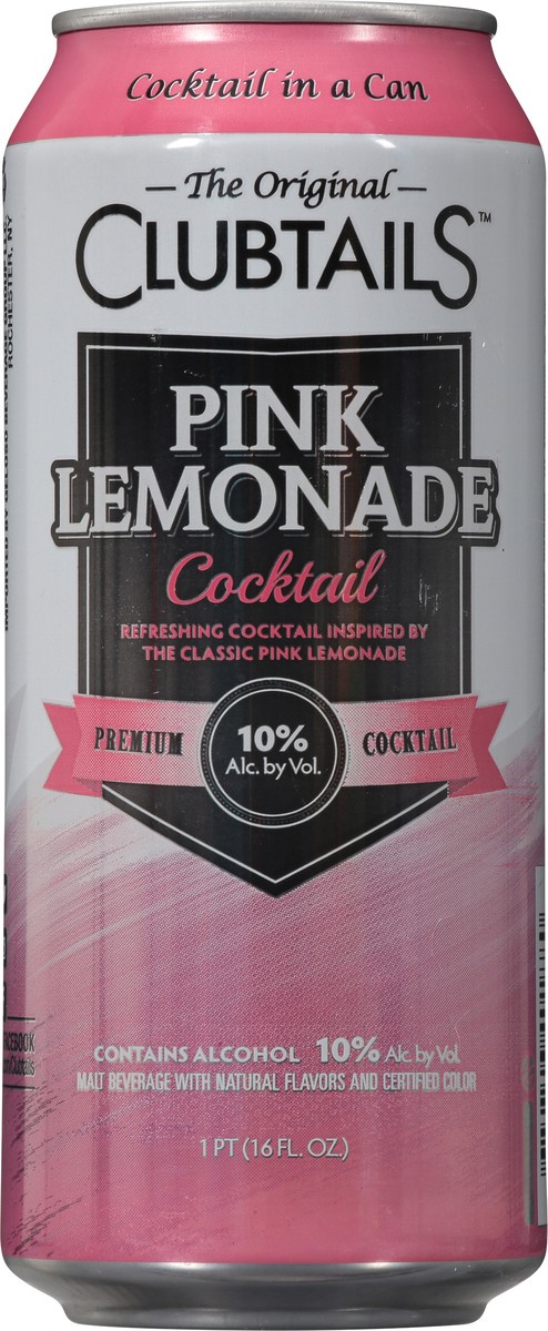 slide 7 of 9, Clubtails Cocktail, Pink Lemonade, 16 fl oz