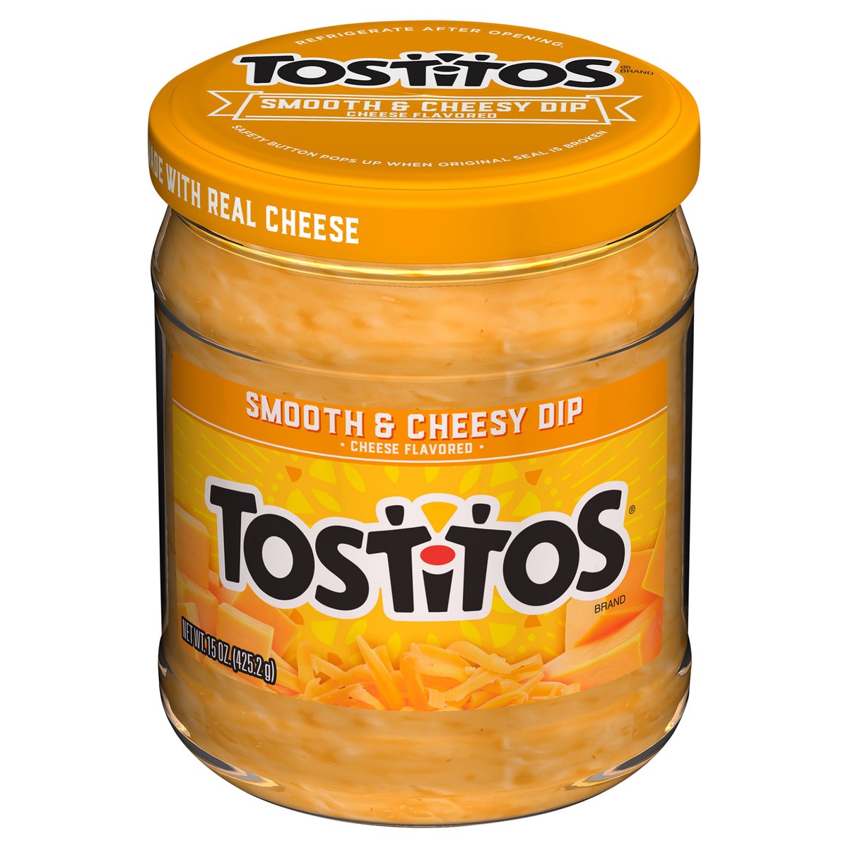 slide 1 of 9, Tostitos Smooth & Cheesy Dip Cheese Flavored 15 Oz, 15 oz