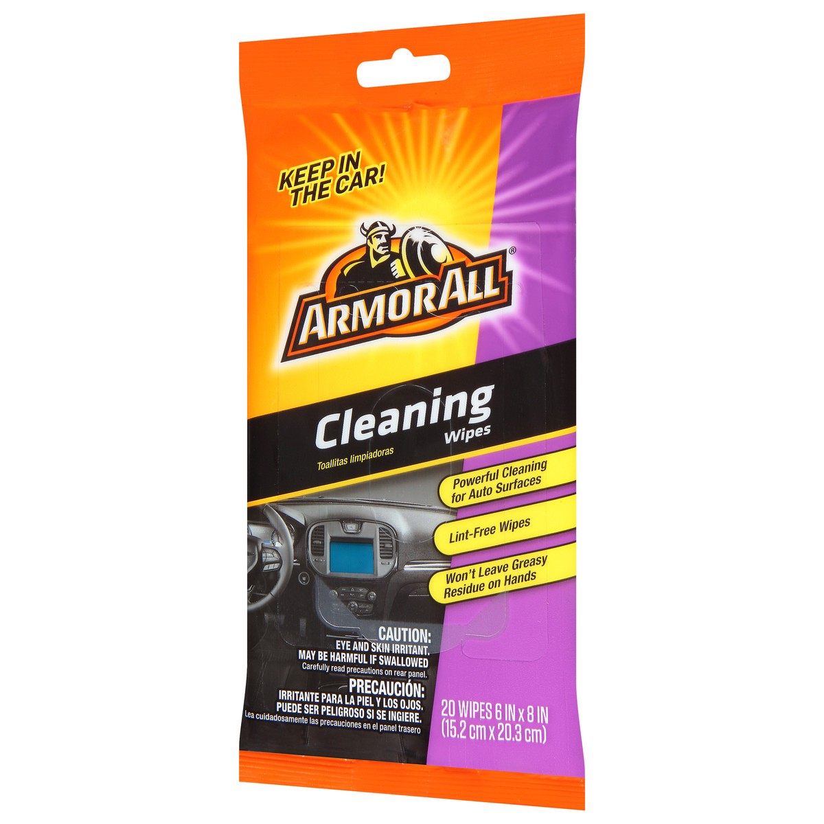 slide 7 of 9, Armor All Cleaning Wipes Flat Pack (20 count), 1 ct