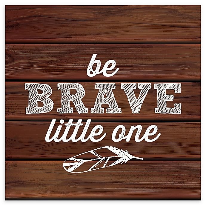 slide 1 of 1, RoomMates Be Brave Little One'' Square Wood Wall Art'', 10 in