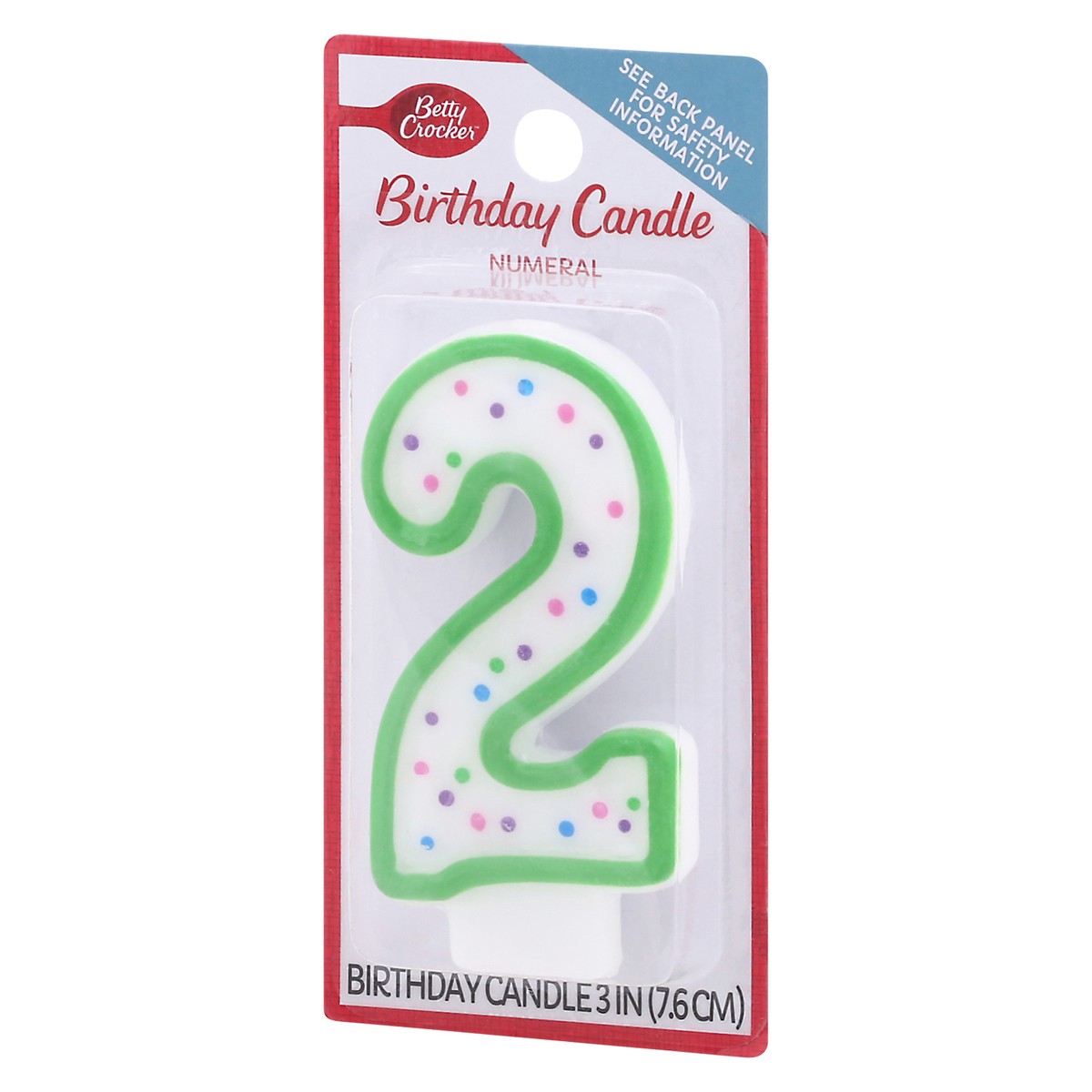 slide 2 of 4, Betty Crocker 3 Inch Numeral 2 Birthday Candle 1 ea, 1 ct