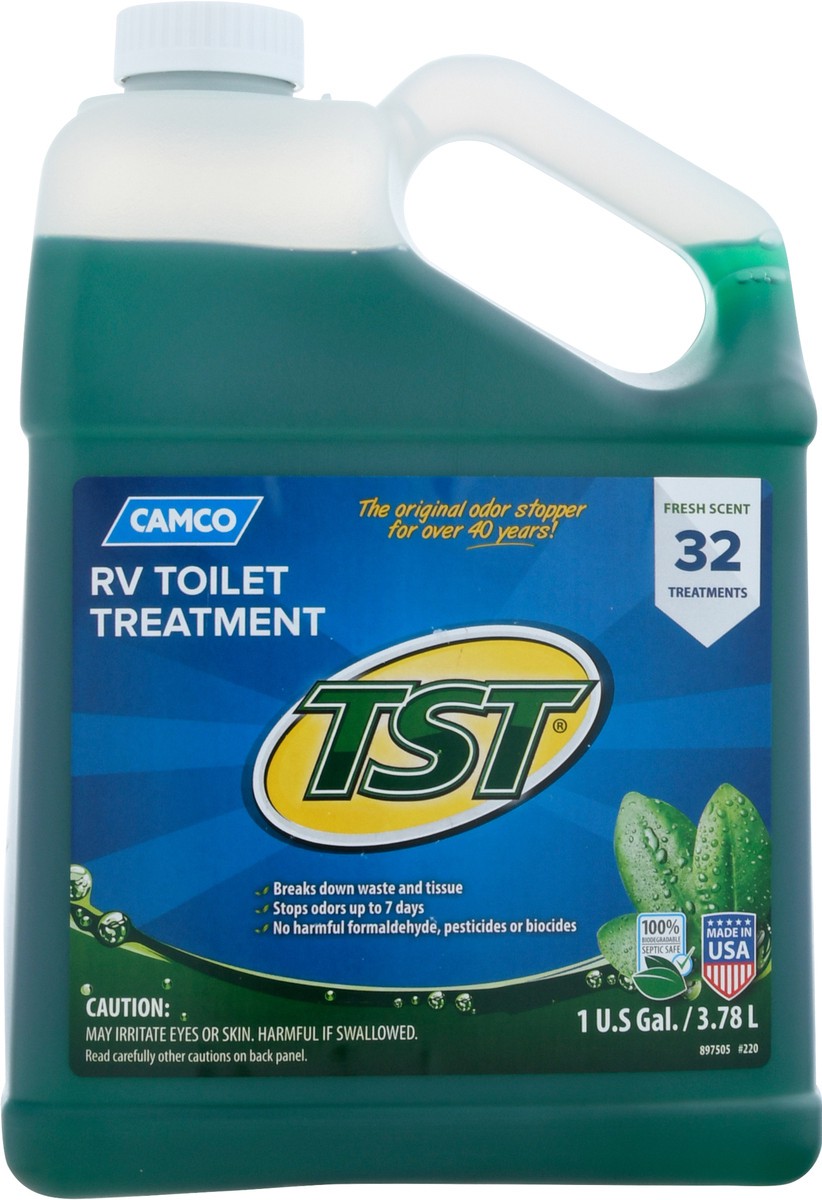 slide 10 of 12, Camco TST Fresh Scent RV Toilet Treatment 1 gl, 1 gal