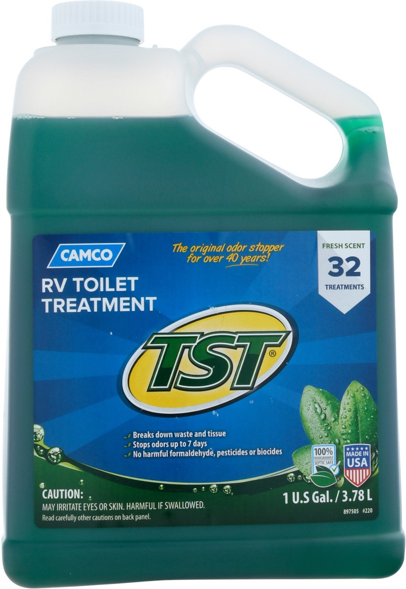 slide 11 of 12, Camco TST Fresh Scent RV Toilet Treatment 1 gl, 1 gal
