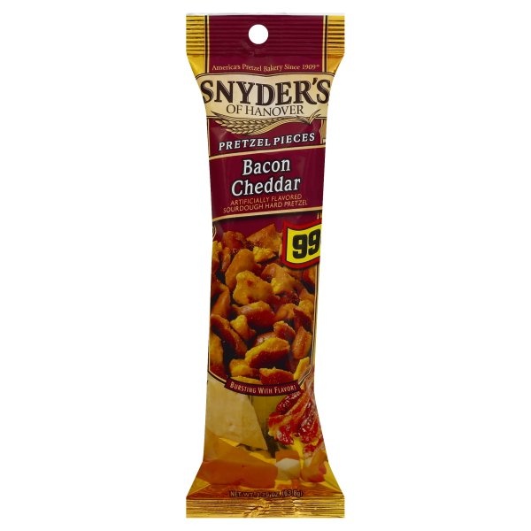 slide 1 of 3, Snyder's of Hanover Snyder's Bacon Cheddar Pretzel Pieces, 2.25 oz