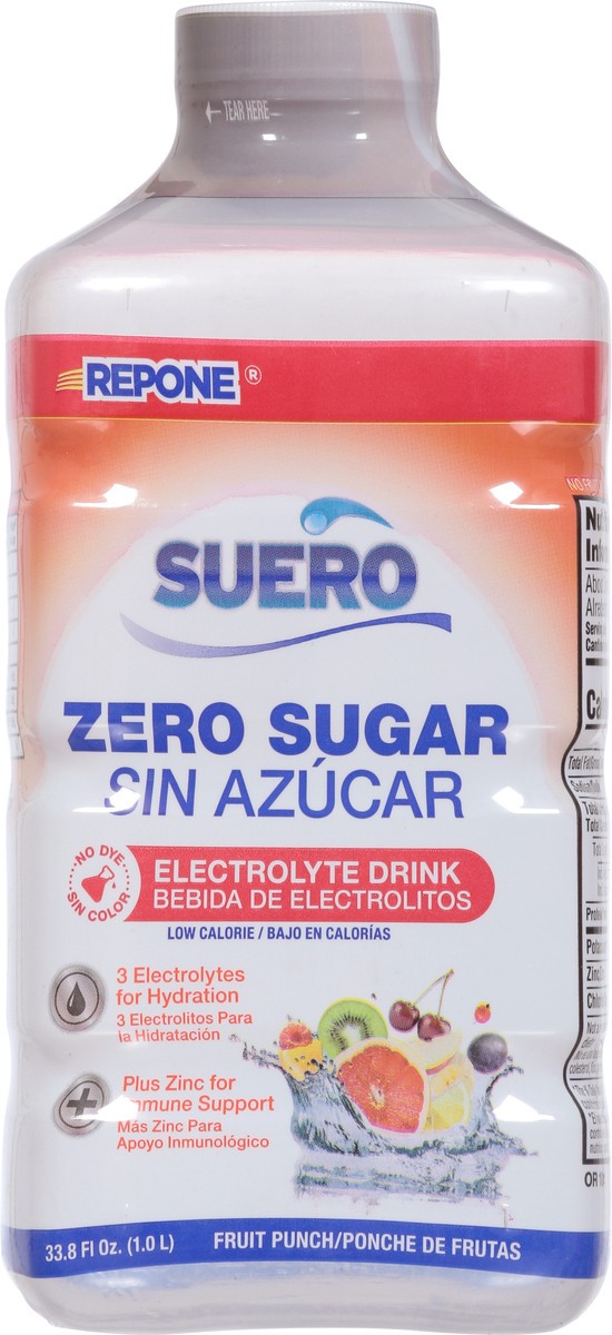 slide 8 of 15, Repone Suero Suero Zero Sugar Fruit Punch Electrolyte Drink 33.8 oz, 33.8 oz