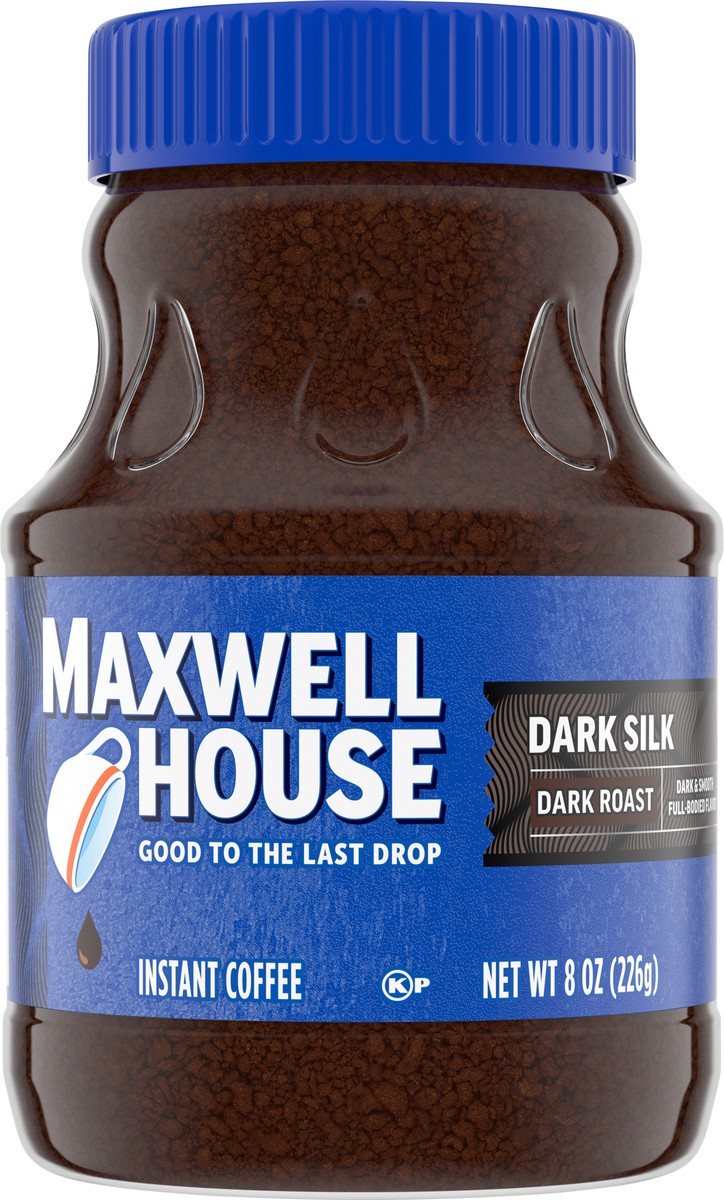 slide 2 of 9, Maxwell House Dark Silk Dark Roast Instant Coffee, 8 oz Jar, 8 oz