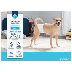 Top Paw Disposable Male Wraps for Dogs, with Swift-Dry Technology
