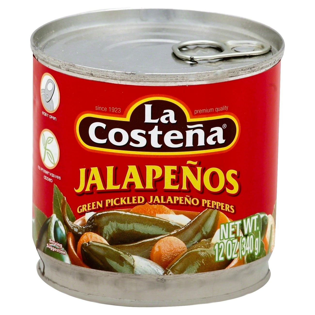 slide 1 of 1, La Costeña Jalapenos & Green Pickled, 12 oz