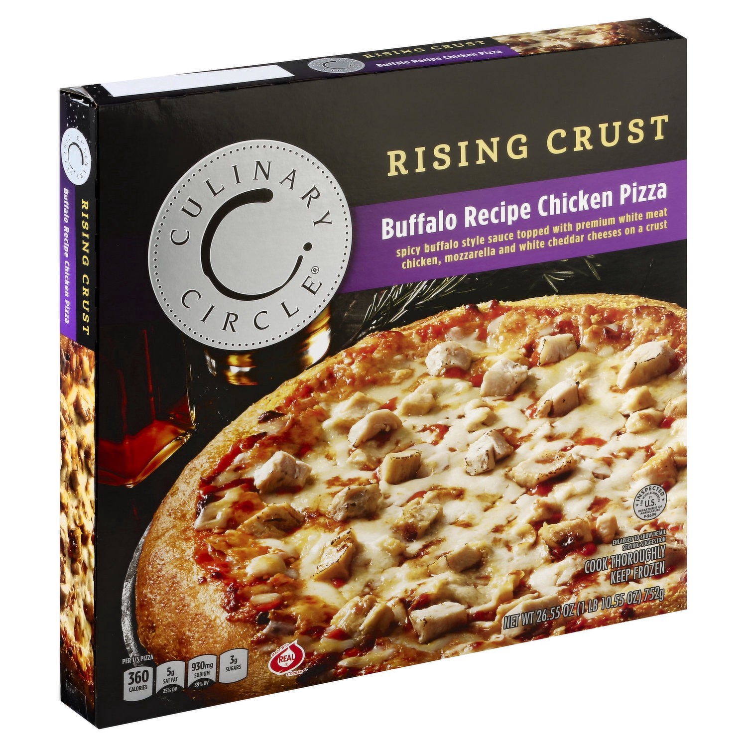 slide 1 of 6, Culinary Circle Buffalo Chicken Rising Crust Pizza, 28.75 oz