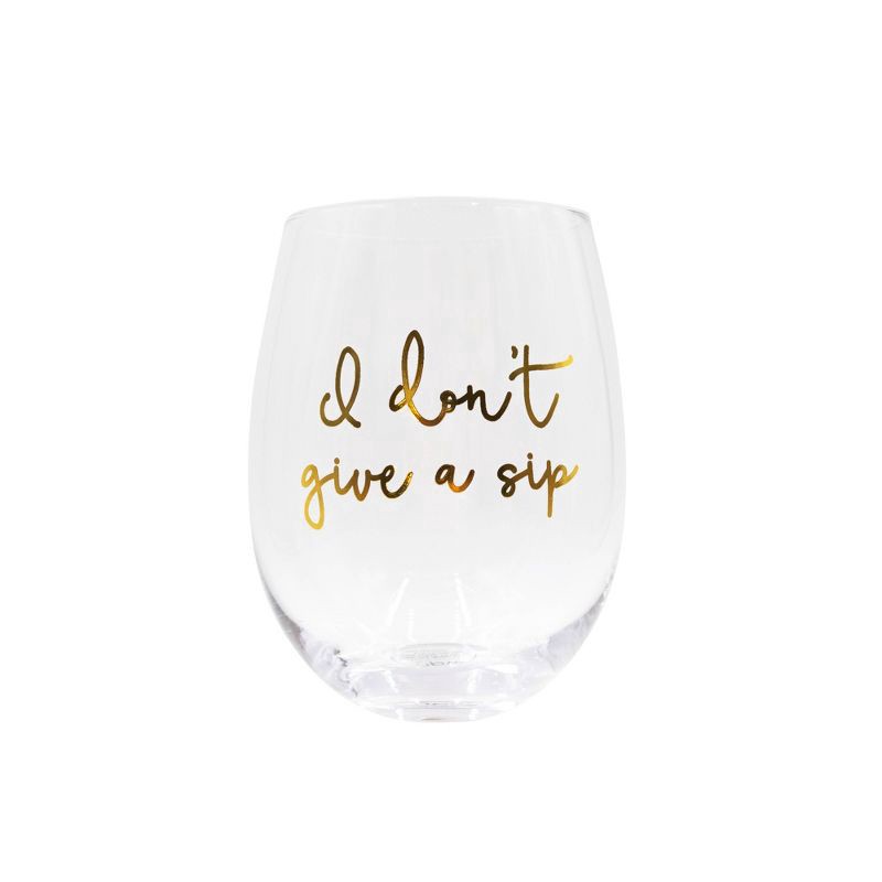 slide 1 of 4, NPW 26 oz Giant Wine Glass - Gold, 26 oz