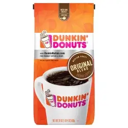 Dunkin' Original Blend Ground Coffee, Medium Roast, 20-Ounce (Packaging May Vary)