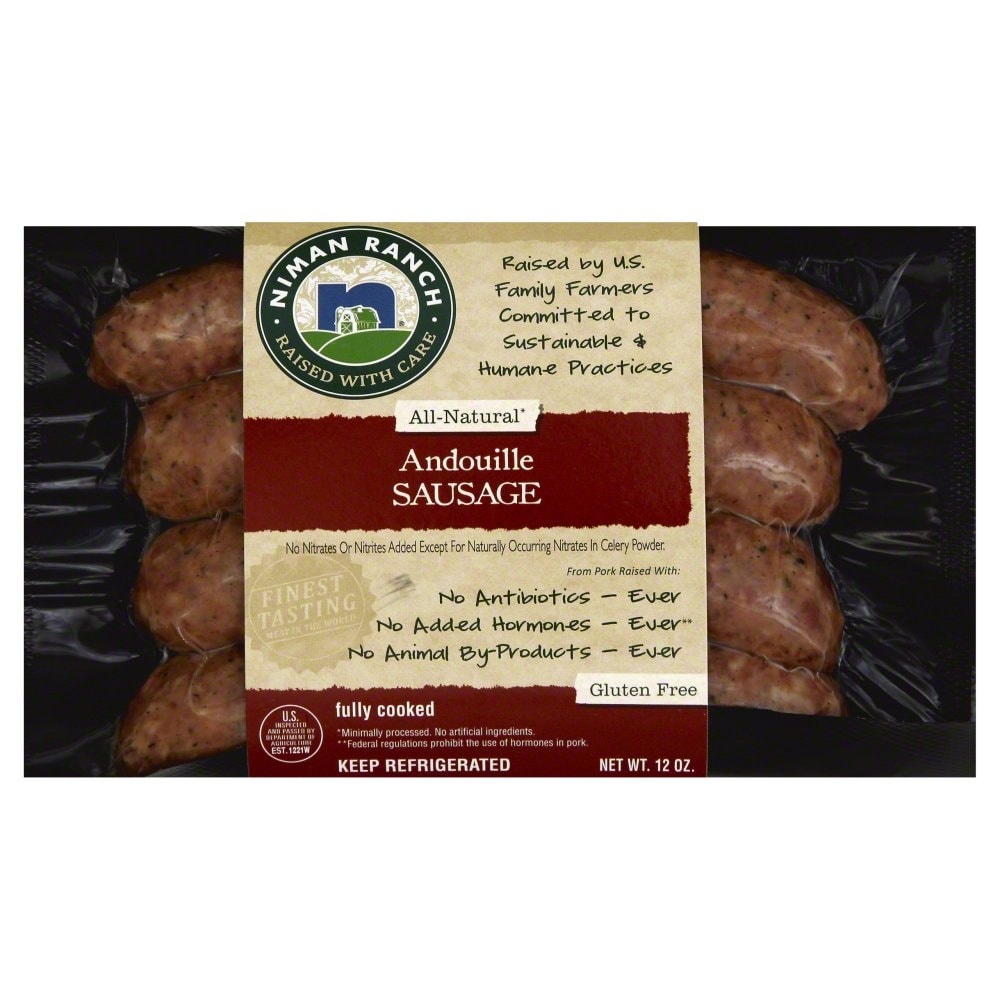 slide 1 of 1, Niman Ranch All Natural Andouille Sausage, 12 oz