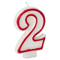 American Greetings Design Ware Number 2 Birthday Candle