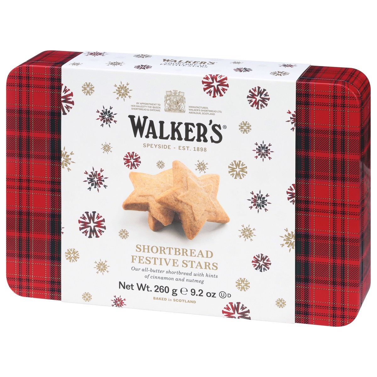 slide 3 of 4, Walkers Shortbr Walkers Festive Stars Shortbread Tin, 