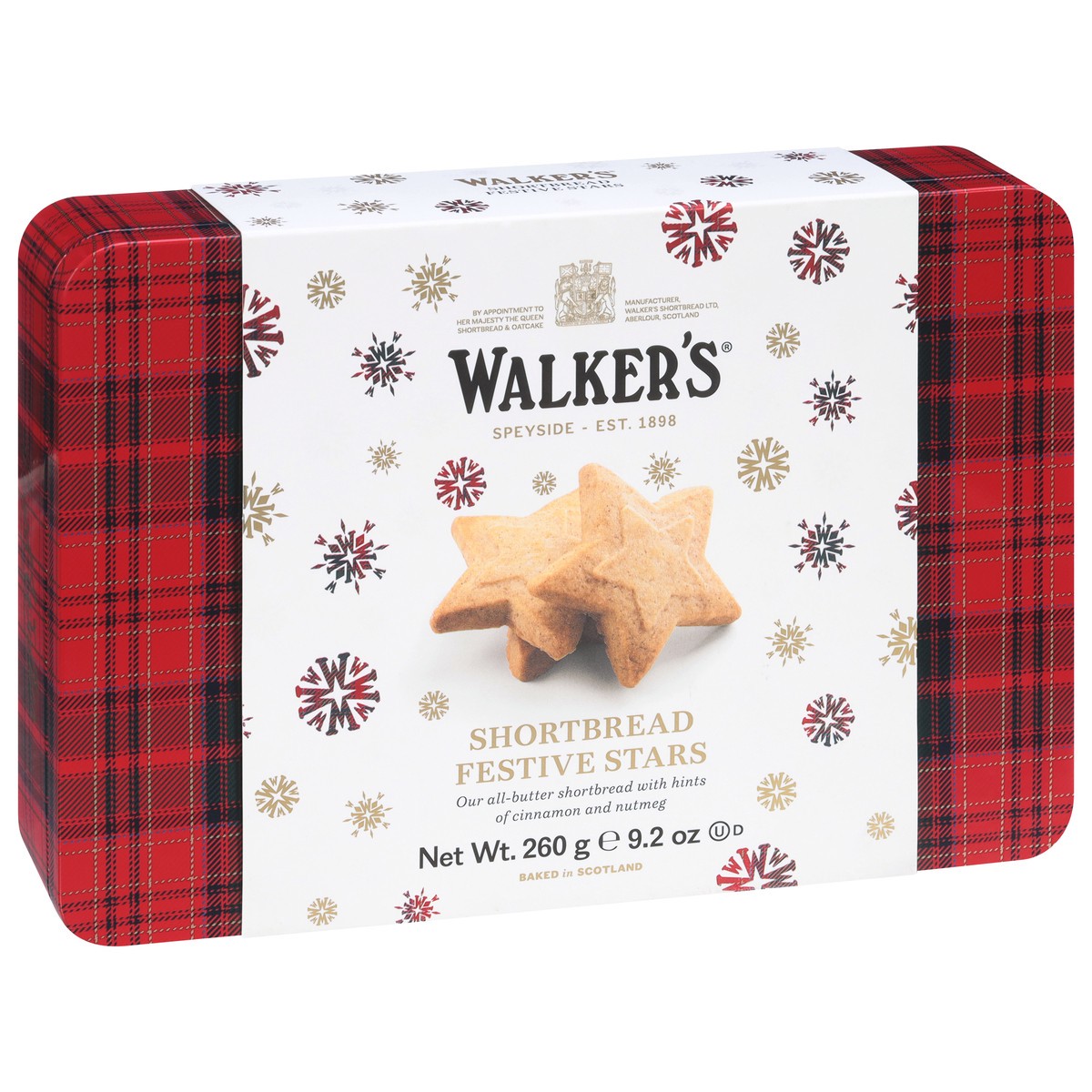 slide 4 of 4, Walkers Shortbr Walkers Festive Stars Shortbread Tin, 