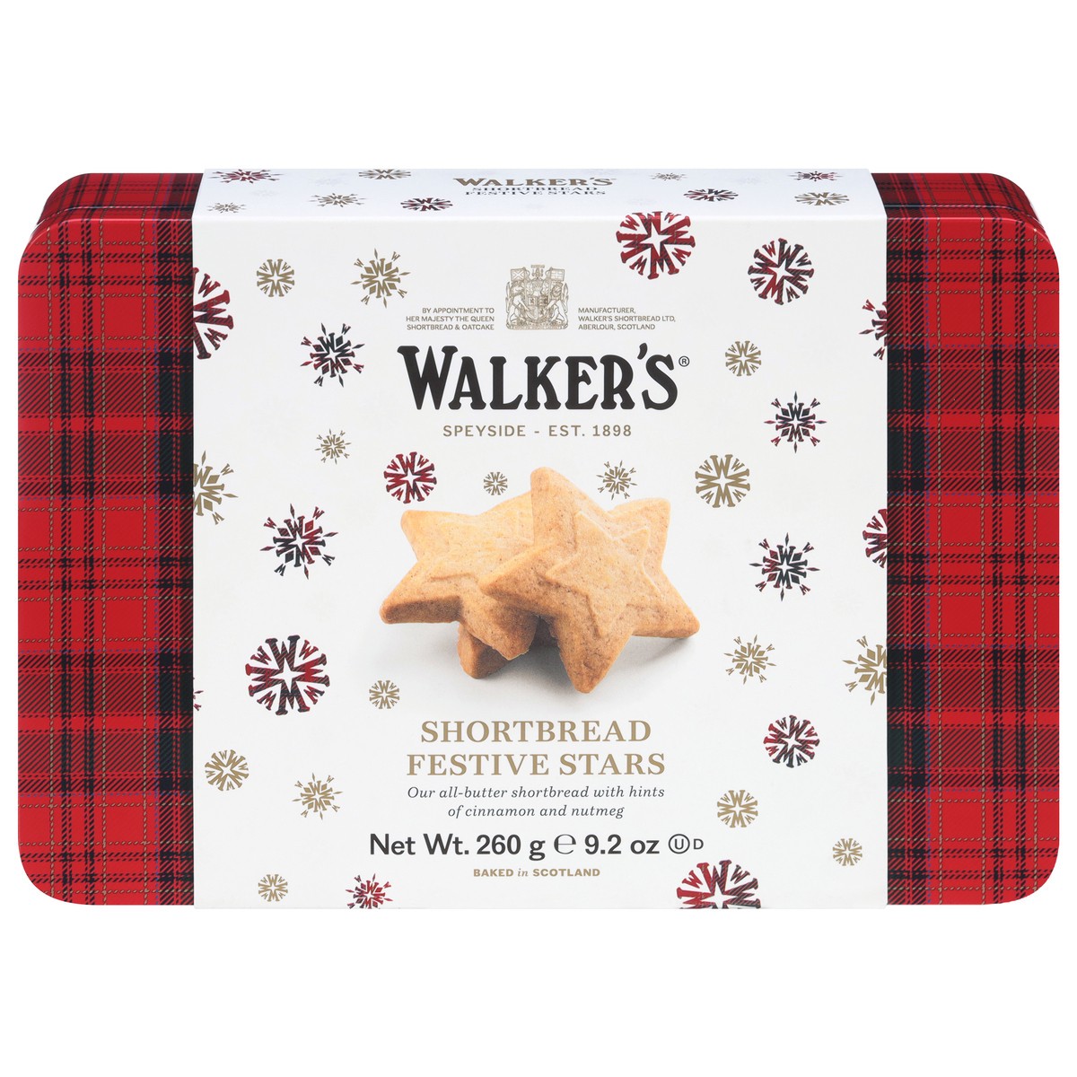 slide 1 of 4, Walkers Shortbr Walkers Festive Stars Shortbread Tin, 