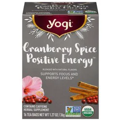 Yogi Teas Cranberry Spice Positive Energy - 16 ct