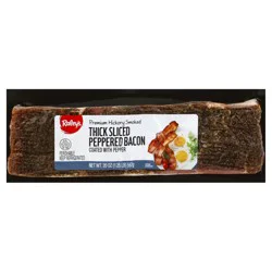 Raleys Raley's Hickory Smoked Peppered Bacon, Thick Sliced 20 Oz
