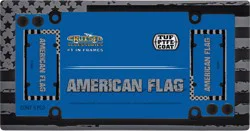 Cruiser Accessories American Flag License Plate Frame - Matte Black