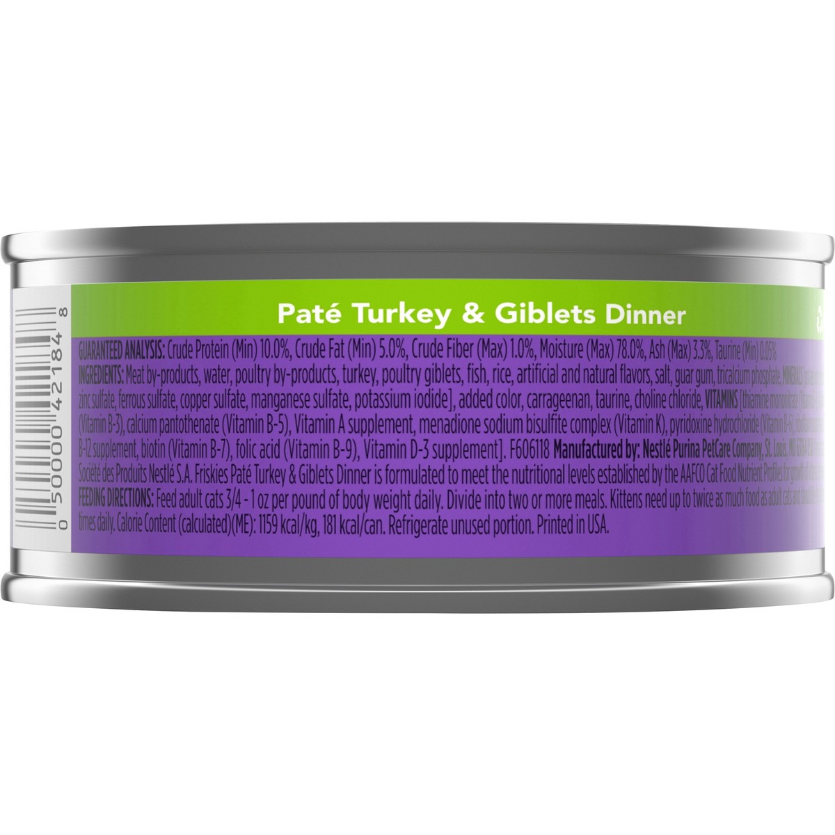 slide 2 of 7, Friskies Purina Friskies Pate Wet Cat Food, Turkey & Giblets Dinner, 5.5 oz