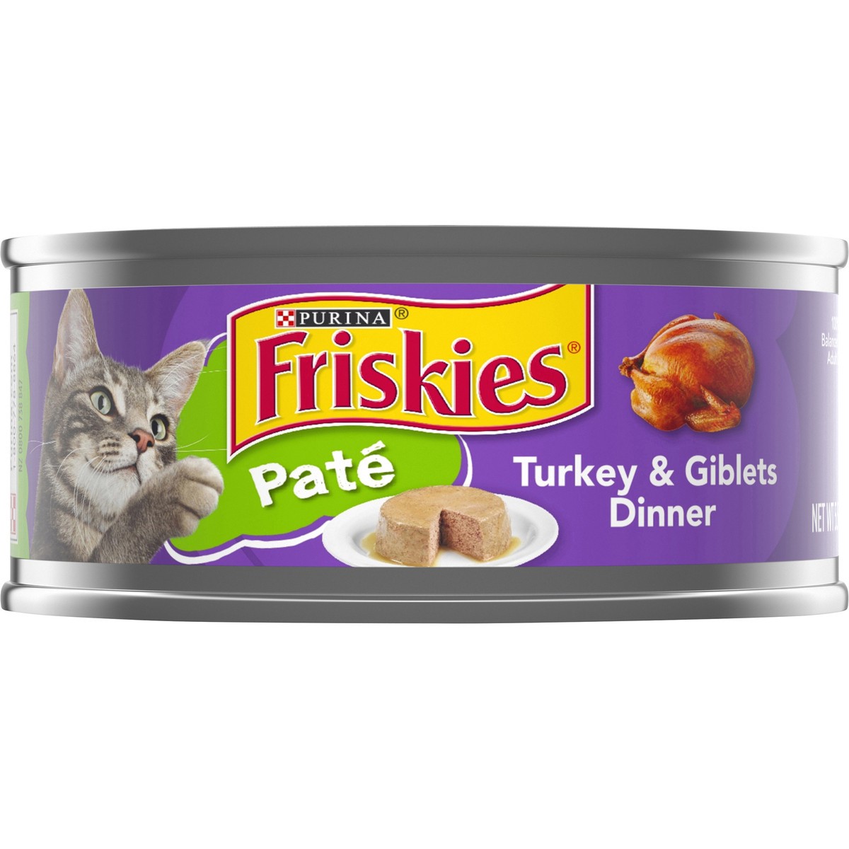 slide 3 of 7, Friskies Purina Friskies Pate Wet Cat Food, Turkey & Giblets Dinner, 5.5 oz