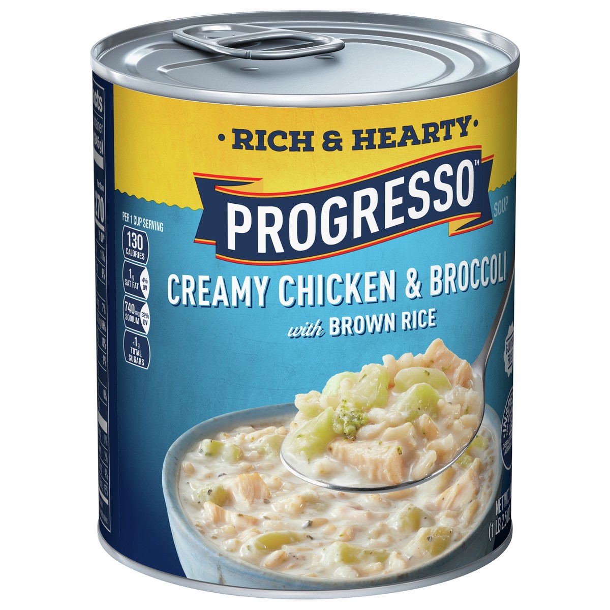 slide 5 of 9, Progresso Rich & Hearty, Creamy Chicken & Broccoli Canned Soup, Gluten Free, 18.5 oz., 18.50 oz