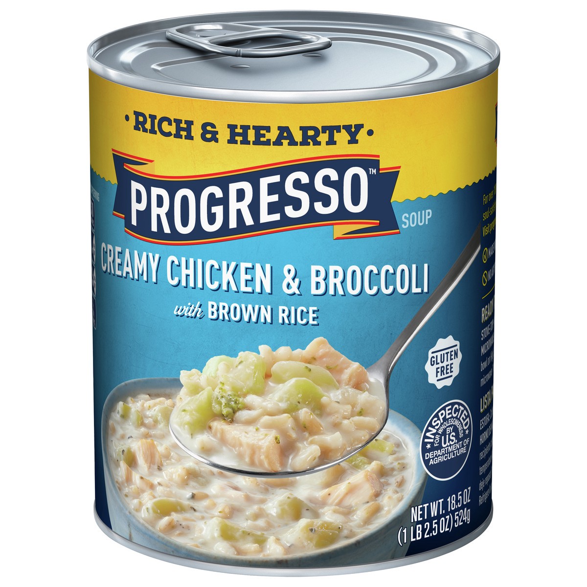 slide 9 of 9, Progresso Rich & Hearty, Creamy Chicken & Broccoli Canned Soup, Gluten Free, 18.5 oz., 18.50 oz