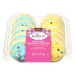 Sweet P's Bake Shop Frosted Yellow & Blue Frosting Sugar Cookies 13.5 oz