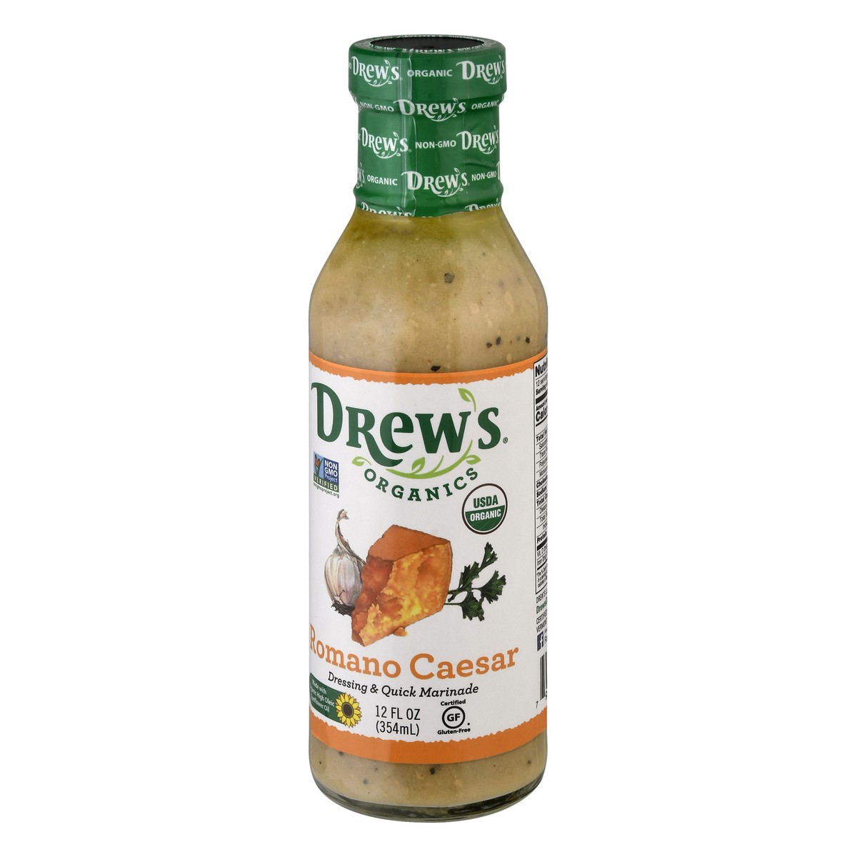 slide 5 of 13, Drew's Organics Romano Caesar Dressing & Quick Marinade 12 oz, 12 oz