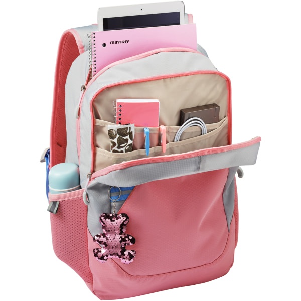 slide 2 of 9, High Sierra Outburst Backpack With 15.6'' Laptop Pocket, Silver/Bubble Gum Pink, 1 ct
